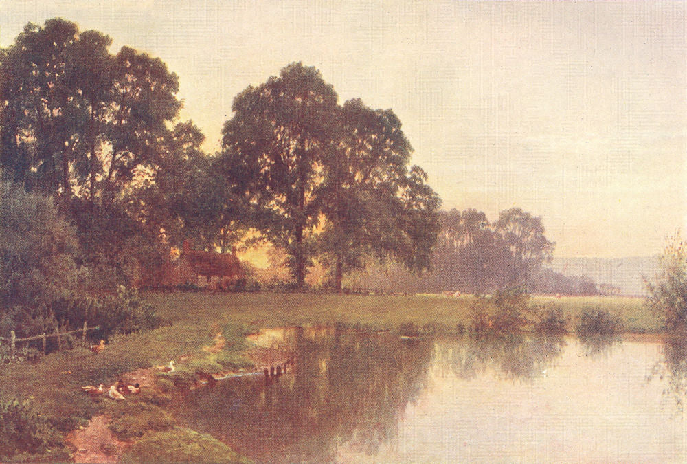 SURREY. Wey valley. Wonersh 1912 old antique vintage print picture